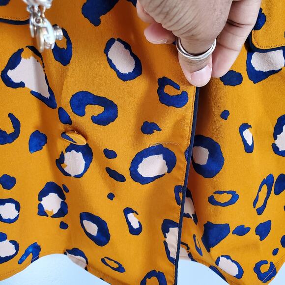3.1 Phillip Lim By Target Orange Blue Cheetah Print Lightweight Jacket Size S - Picture 5 of 8